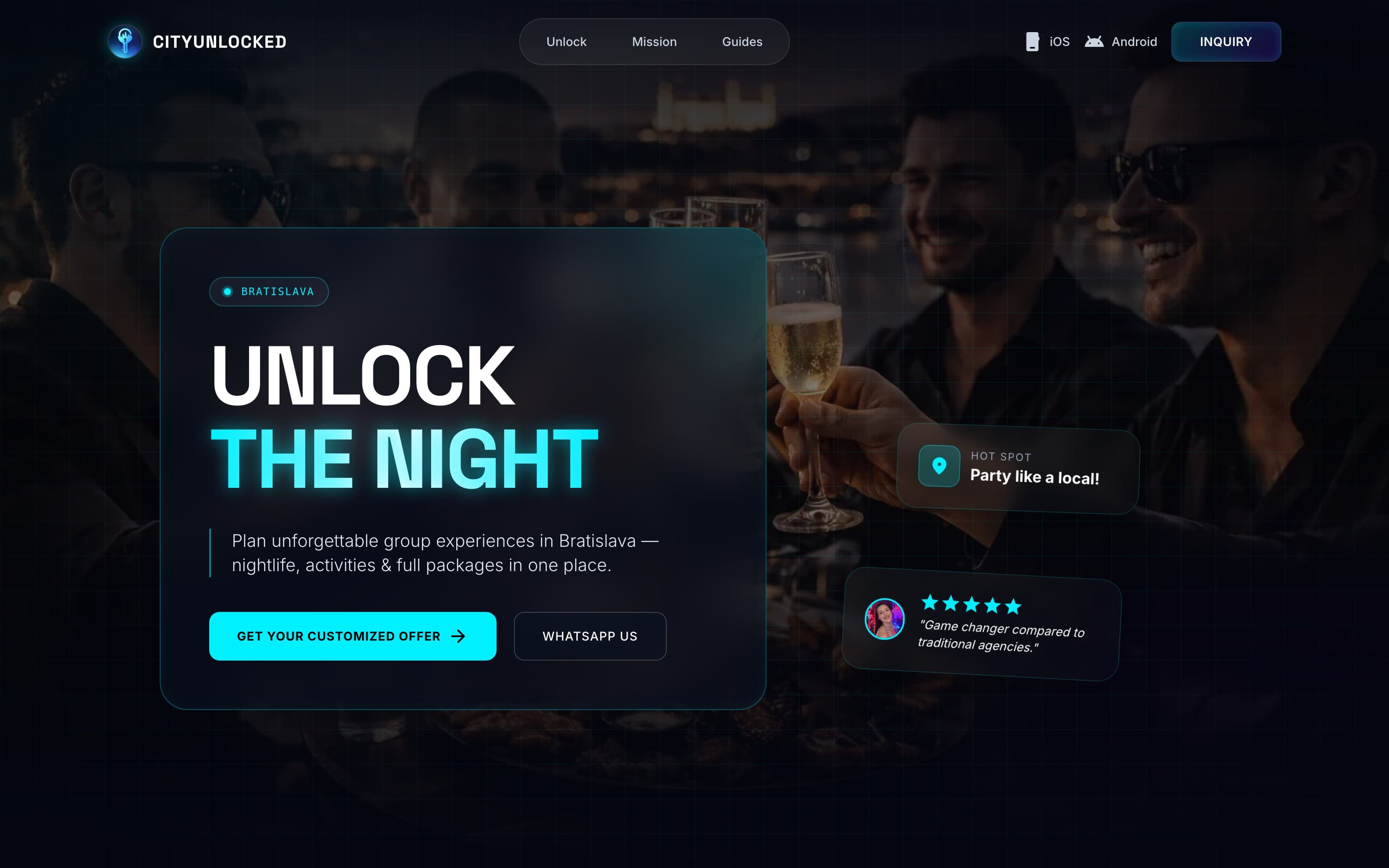CityUnlocked project visual. The public product: one platform behind the website and the mobile app